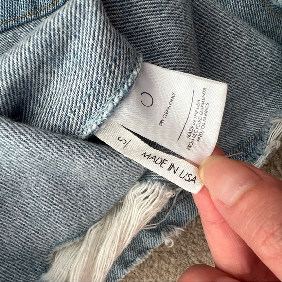 Reformation Denim Distressed Skirt Size Small - Picture 11 of 11